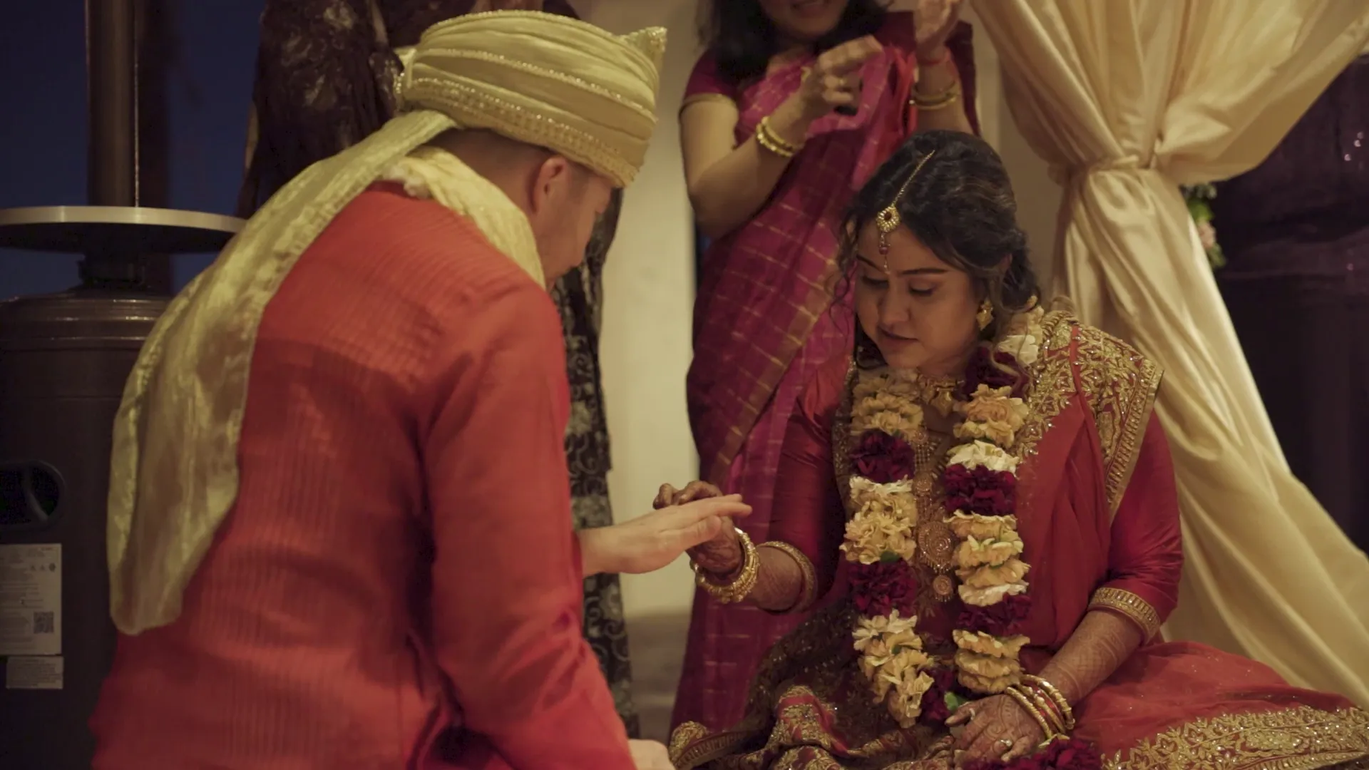 Wedding film still — Chad & Tanuka