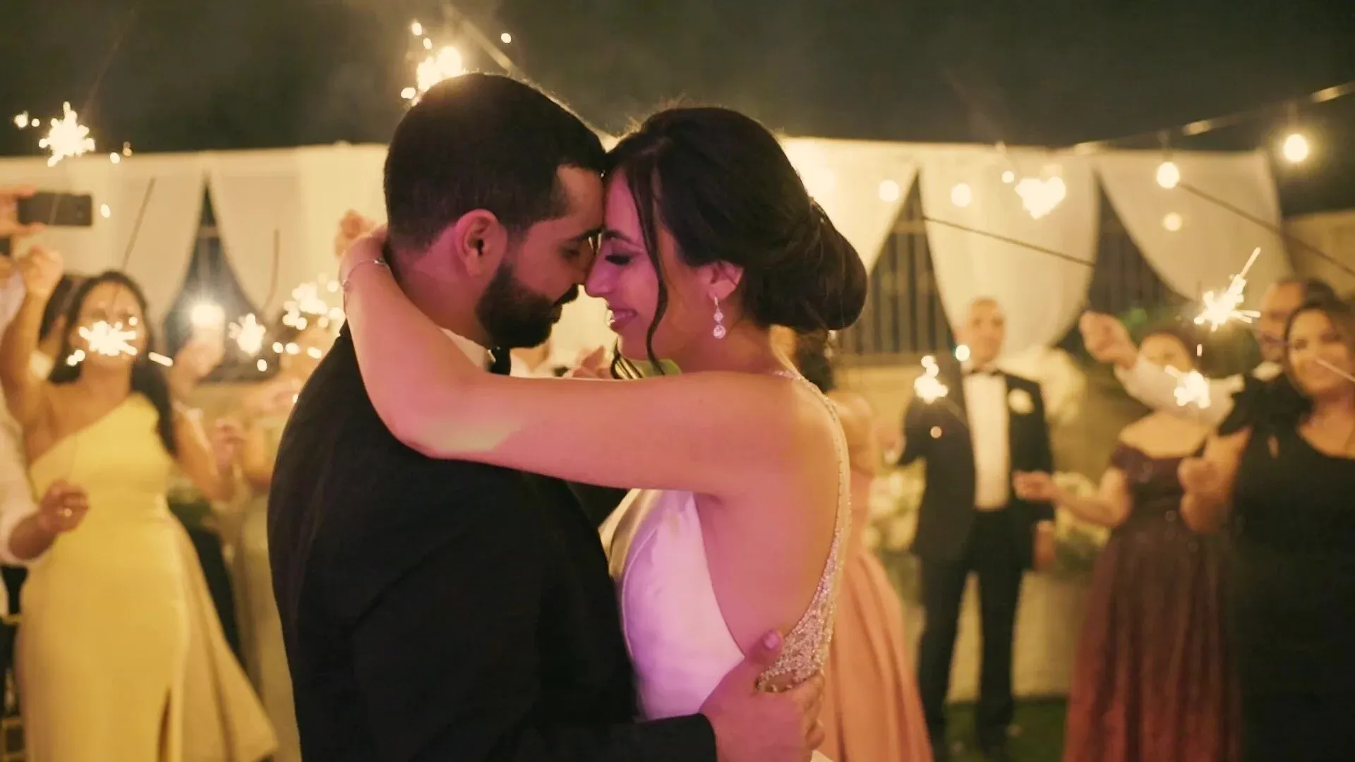 Wedding film still — Sally & Peter