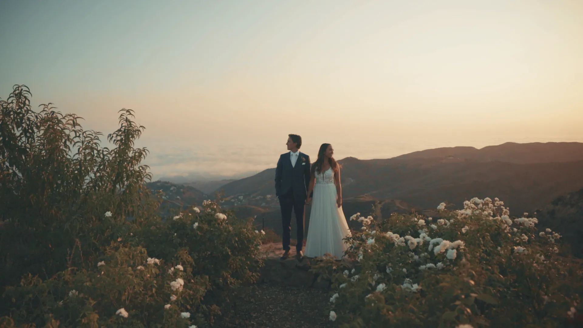 Wedding film still — Stephanie & Dan